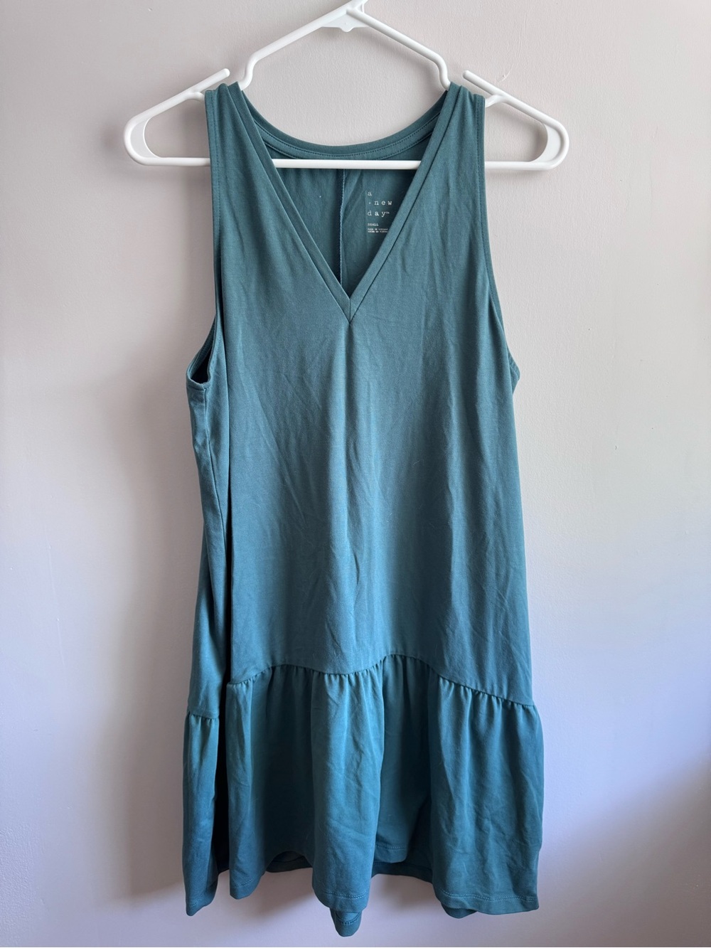 a new day Green Drop-Waist Sleeveless Dress
